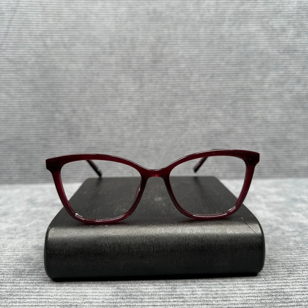 Foster Grant Design Optics Reading Y2K Glasses Wine Burgundy Cat Eye SR0525